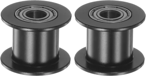 Vista 8 de HARFINGTON 2 piezas 2GT Polea tensora de 0.118 in de diámetro de 0.512 in de diámetro. Correa dentada de aluminio sin dientes para cinturón de 0.236