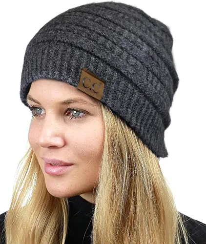 Vista 405 de C.C Trendy Warm Chunky Soft Stretch Cable Knit Beanie