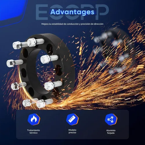 Vista 10 de ECCPP 4 Piezas 8 Lug 8x165.1mm a 8x180mm Adaptadores Espaciadores de Ruedas de Conversión 1.5 Pulgadas 8x6.5 a 8x180 Ajuste para Chevrolet Silverado