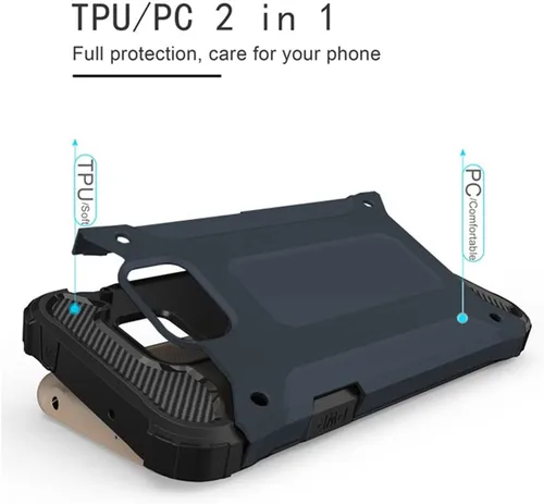 Vista 4 de Asuwish Funda para teléfono Samsung Galaxy S8 Plus con protector de pantalla y delgada y resistente híbrida de doble capa, accesorios protectores
