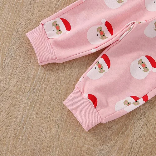 Vista 7 de Gueuusu Conjunto de sudadera de Papá Noel de manga larga para bebés, niñas y niños, ropa de otoño e invierno
