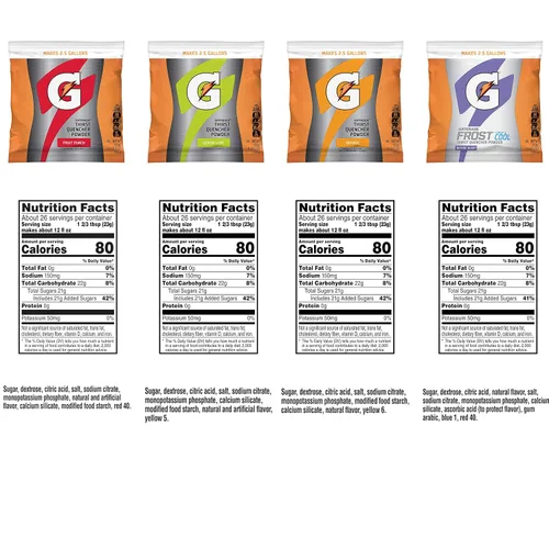 Vista 8 de Gatorade Thirst Quencher Powder - Paquete variado de 4 sabores, bolsas de 21 onzas (paquete de 32)