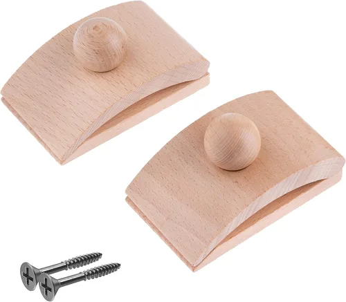 Vista 7 de Precision Quilting Tools Classy Clamps - Perchas de madera – 2 clips grandes (madera negra) y tornillos para colgar y exhibir edredones, tapices