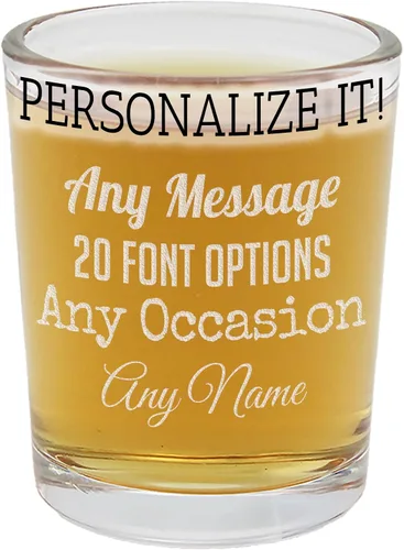 Vista 9 de 1 paquete de vasos de chupito grabados personalizados de 2.5 onzas, regalo personalizado para mujeres y hombres, fecha de nombre de mensaje grabado