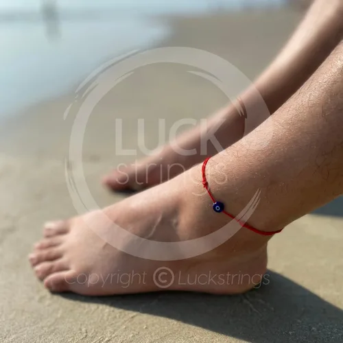 Vista 11 de Lucky Evil Eye Bracelet, Choker & Anklet – Red and Black String Protection Talisman Minimalist Mal de Ojo Jewelry for Good Luck