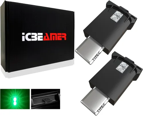 Vista 52 de ICBEAMER Smart USB 1-Paquete (Azul) Luz de Noche LED Automática Plug-in Miniatura para Coche, Van, Pickup, Camión, Interior, Maletero, Iluminación