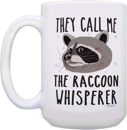 Vista 6 de ThisWear They Call Me The Raccoon Whisperer - Taza de café de 15 onzas, 1 15oz - Blanco