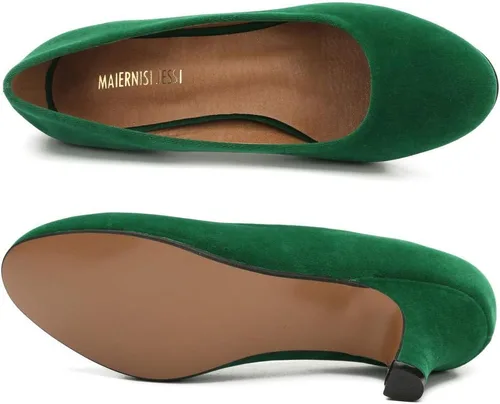 Vista 5 de Zapatos clásicos de tacón bajo con punta redonda para mujer