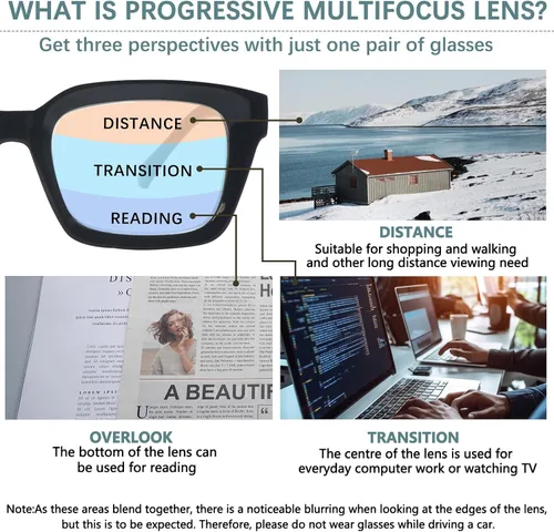 Vista 3 de Paquete de 4 lentes de lectura progresivos multienfoque para mujeres, estilo Oprah, bloqueo de luz azul, lectores de computadora