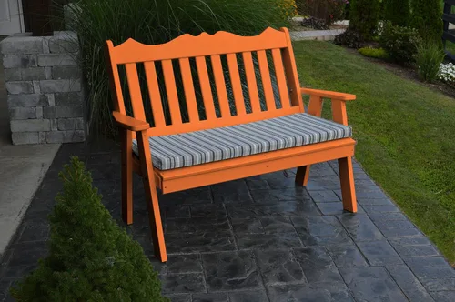 Vista 5 de A & L Furniture Poly Royal - Banco inglés, color azul aruba Azul (Aruba Blue)