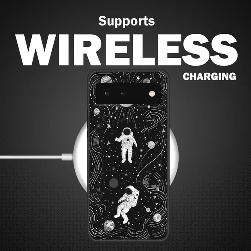 Vista 239 de Funda delgada para Google Pixel 4 XL, funda delgada de silicona de TPU suave a prueba de golpes para Google Pixel 4 XL, astronauta Galaxy
