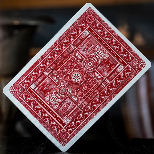 Vista 6 de High Victorian - Baraja de cartas rojas