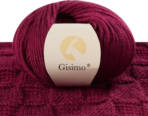Vista 23 de 100% lana merino para tejer y ganchillo, hilo lujoso y suave de 6 cabos para tejer y crochet a mano, 1.76 oz/50 g, 127 yardas/116 metros