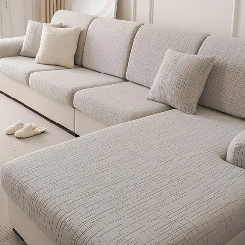 Vista 9 de Fundas de Cojines para Sofá Seccional, fundas de sofá de tela jacquard elástica gruesa y lavable para sofá seccional, fundas de sofá antideslizantes