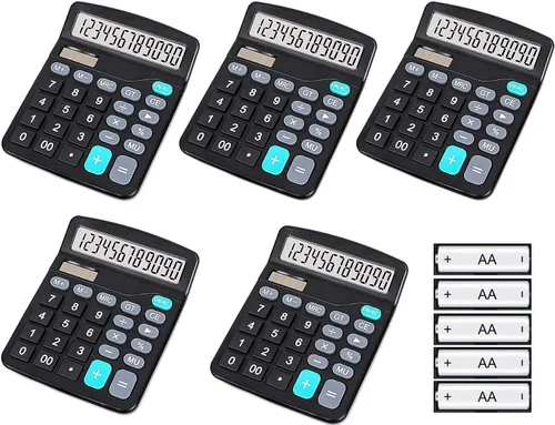 Vista 8 de YOUHO Calculadora de escritorio de oficina rosa, 12 bits 1PACK rosa