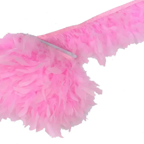 Vista 10 de MELADY 2 yardas de plumas de pavo con flecos, vestido de moda, costura, manualidades, disfraces, decoración (negro)