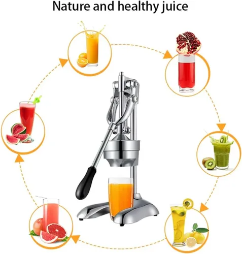 Vista 5 de Exprimidor de hierro fundido actualizado 2026, exprimidor manual de cítricos de cocina, exprimidor de lima grande de acero inoxidable, exprimidor