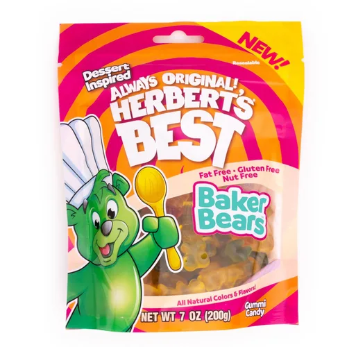 Vista 8 de Herbert's Best Knot Animals, caramelos gomosos, sabores afrutados, bolsa de 7 onzas