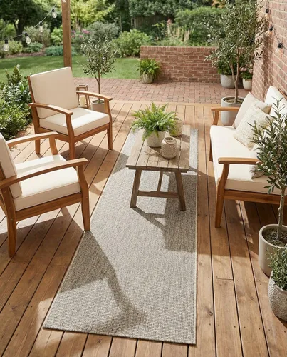 Vista 71 de Rugs.com Outdoor Solid Collection - Alfombra de pelo plano beige de 2 x 3 pulgadas, perfecta para entradas, cocinas, rincones de desayuno, piezas