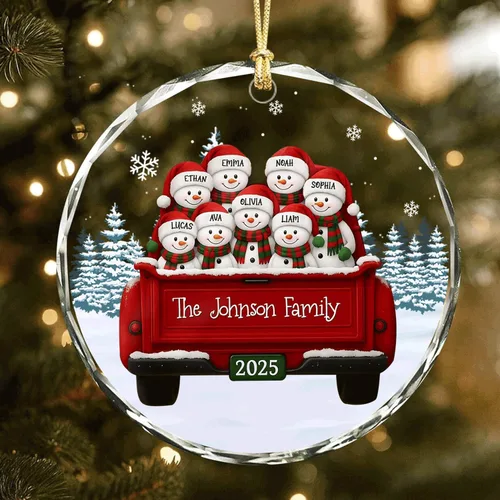 Vista 12 de DILYPOD Adorno Personalizado de Muñeco de Nieve de Abuela, Adorno Personalizado de Nana o Mimi con Nombres de Nietos, Regalos de Navidad
