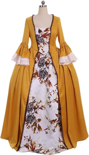 Vista 2 de Vestido de disfraz de Claire Fraser amarillo de Outlander