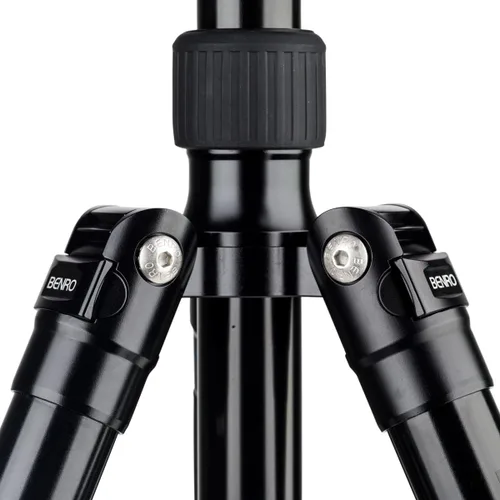 Vista 6 de Benro Aero 6 PRO - Trípode de viaje con monopie con cabezal de video fluido de base plana S6 PRO, 13.2 libras máximo, columna central de nivelación