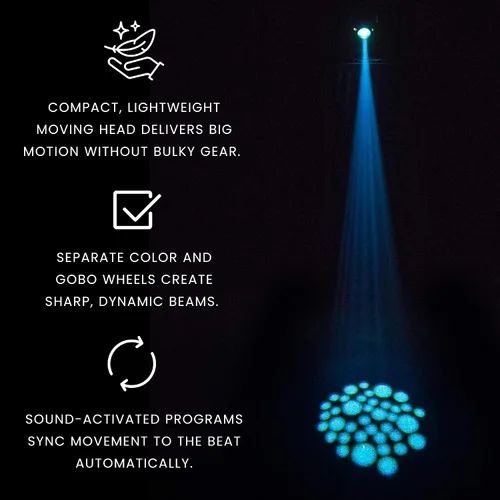 Vista 3 de CHAUVET DJ – Intimidator Spot 110 Compact Led Moving Head Diseño ligero para aplicaciones móviles Ruedas de color y Gobo para programación