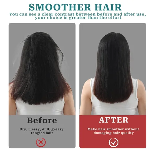 Vista 7 de Mini cepillo de bambú para el crecimiento del cabello, cepillo masajeador de madera natural con diseño de mango y pasadores de madera redondos