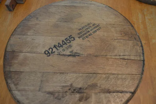 Vista 5 de Kentucky Bourbon - Tapa de barril de whisky - Lazy Susan - Estampado de destilería - Decoración de mesa de cocina Estampado aleatorio