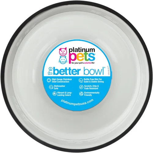 Vista 59 de Platinum Pets - tazón de acero inoxidable para gatos y perros que no se vuelca