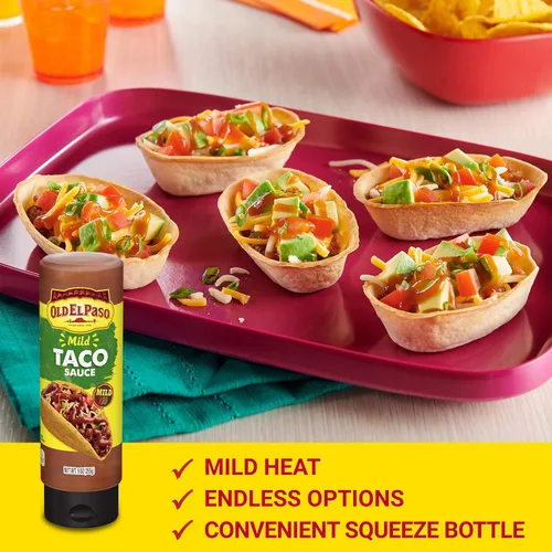 Vista 4 de Old El Paso Salsa para tacos, botella suave, exprimible, 9 onzas (paquete de 4)