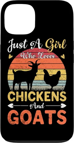 Vista 7 de Funda de regalo vintage con texto en inglés «Just A Girl Who Loves Chickens and Goats Farmer» para iPhone 17