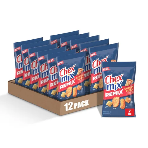 Vista 11 de Chex Mix Remix - Mezcla de bocadillos de pizza con queso, tamaño familiar