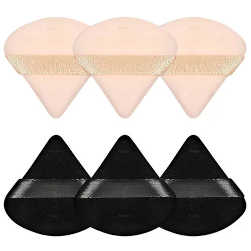 Vista 17 de 6 Piezas Borla de Polvo Triangular Esponja de Maquillaje Suave Borla de Maquillaje para Polvo Facial Base Cosmética Esponja Herramienta