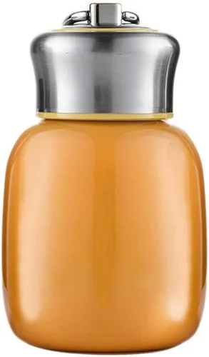 Vista 6 de Gets Mini botella de agua de acero inoxidable de 7 onzas, portátil pequeña botella de agua deportiva aislada al vacío, a prueba de fugas, vaso