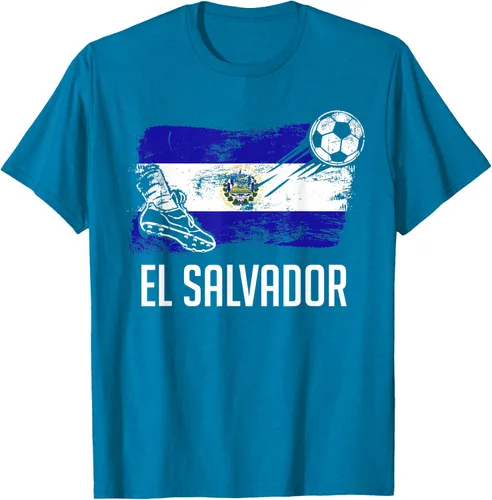 Vista 54 de Camiseta salvadoreña con bandera de fútbol salvadoreño