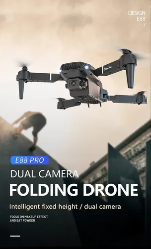 Vista 6 de E88 pantalla drone doble cámara plegable fotografía aérea control remoto avión piloto avión quadcopter drone Mini Folding USB Charging Dual Camera