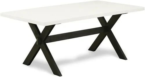 Vista 31 de East West Furniture VT026 Mesa de comedor estilo V – una mesa de cocina rectangular con patas elegantes, 36 x 60 pulgadas, multicolor