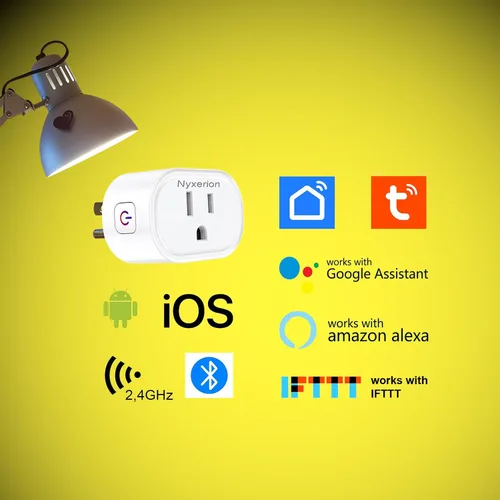 Vista 4 de Enchufe inteligente, enchufes inteligentes WiFi compatibles con Alexa y Google Home, toma WiFi inteligente con control remoto y función