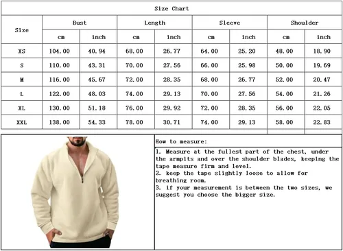 Vista 4 de chouyatou Sudadera casual con cremallera de un cuarto para hombre, con forro polar, cuello cadete, para otoño e invierno