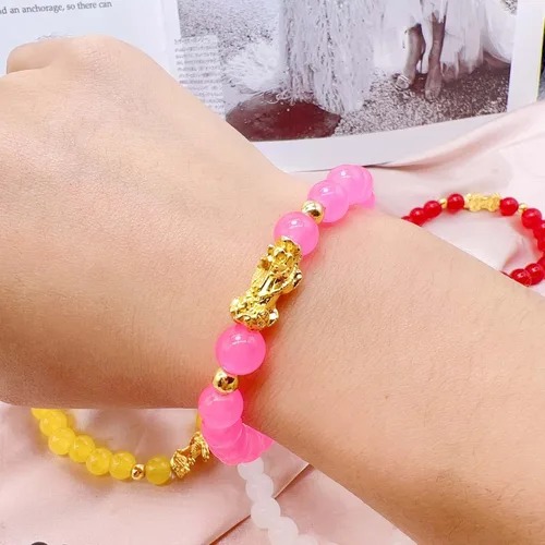 Vista 9 de ZMANYIJEW Paquete de 8 pulseras de Feng Shui Pixiu Fortune con cuentas de moda, coloridas para hombres y mujeres, pulseras de buena suerte, Sin
