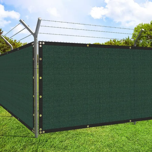 Vista 9 de ECOOPTS 4'x12' Pantalla de valla de privacidad con ojales de cobre, apta para vallas comerciales y jardines residenciales al aire libre, bloquea