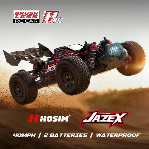 Vista 3 de Hosim Buggy RC sin escobillas para adultos y niños de 37.3 mi/h, 1/14 eléctrico de alta velocidad todo terreno, camiones RC Hobby 4x4 Off Road RC