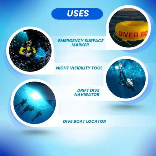 Vista 9 de Scuba Choice Buceo de lujo buceador debajo del flotador inflable y la bandera Bouy