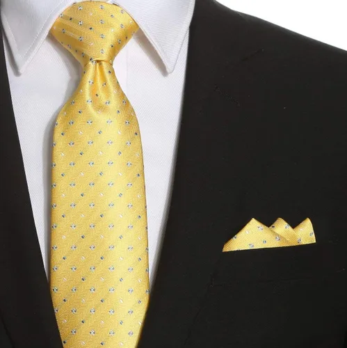 Vista 48 de KissTies Mens Checkered Tie Set Solid Color Festive Necktie + Pocket Square
