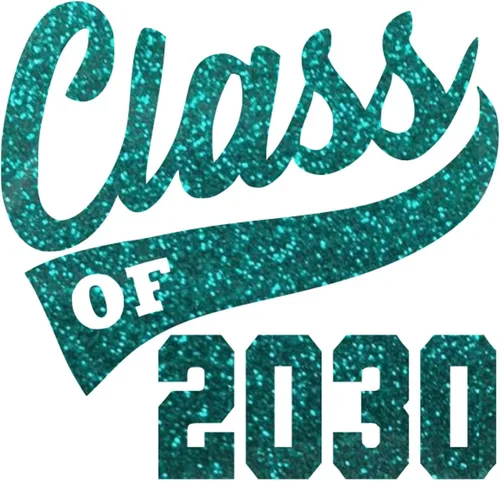 Vista 19 de Adhesivo de graduación para planchar, calcomanía para camisa de clase de 2030, parche de graduación HTV para graduados, color de tamaño de selección
