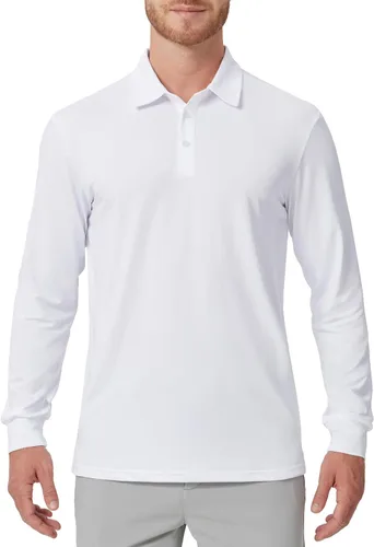 Vista 75 de NAVISKIN Camisas polo de manga larga para hombre, camisas de golf con cuello UPF 50 SPF para hombre, secado rápido, absorbe la humedad
