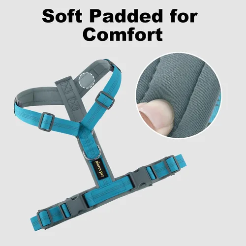 Vista 20 de Arnés para perro Plutus Pet sin tirón, arnés ajustable de nylon con acolchado suave, arnés para perro reflectante y resistente para perros pequeños