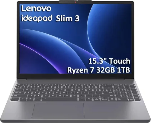 Vista 10 de Lenovo IdeaPad Slim 3 Laptop 2026, AMD Ryzen 7 170, DDR5 de 16 GB, SSD