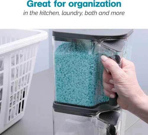 Vista 9 de Polder Handle-It - Recipiente de plástico sin BPA, contenedor apilable de almacenamiento de cocina, solución de almacenamiento de alimentos